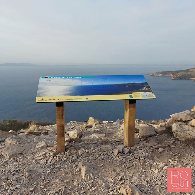 Faristol Panoràmic amb peus d'Acer corten